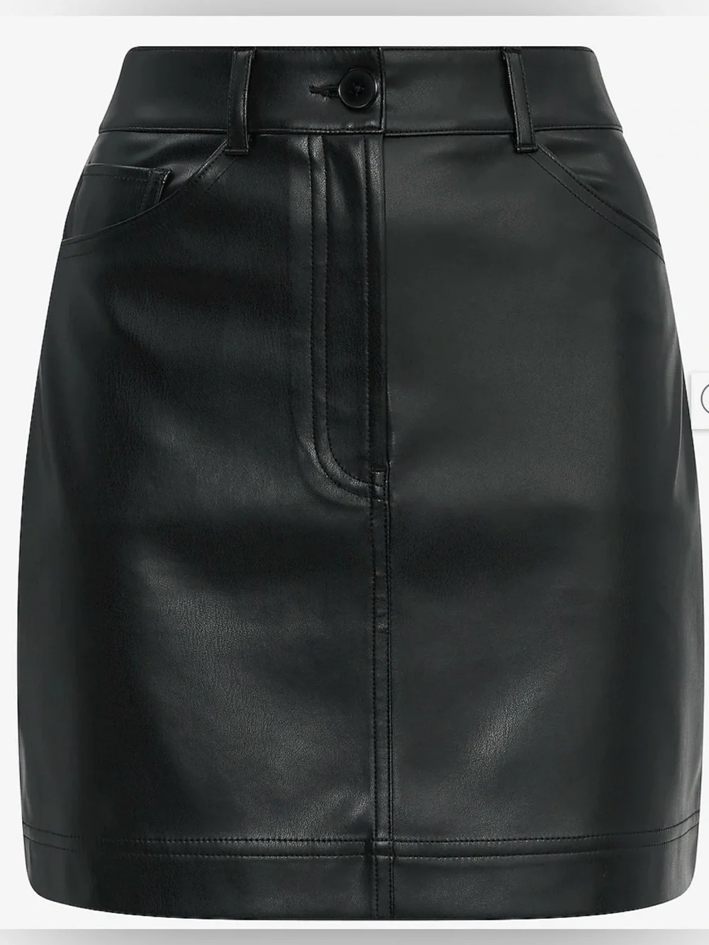 Express Black Faux Leather Mini Skirt